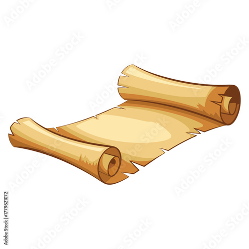 Vintage paper isolated on white background vector illustration perfect for stationery old letter retro document or antique themed creative design artwork