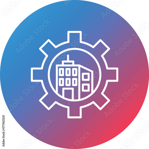 Evolution Line Gradient Circle Background Icon