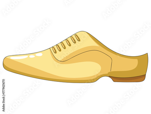 Illustration of shoe on white background vector isolated perfect for fashion footwear casual style accessory seasonal or creative design themed artwork