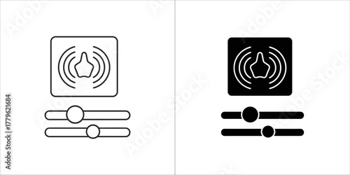Volume control icon with sliders