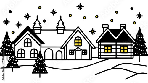vector illustration of a city christmas christmas