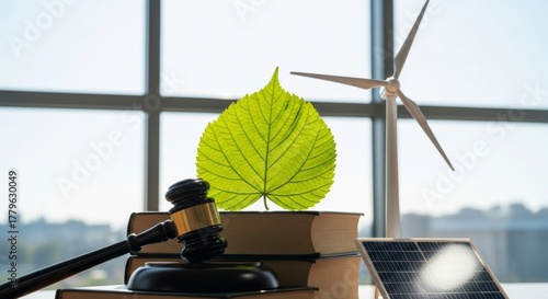 Environmental law and sustainable energy justice concept