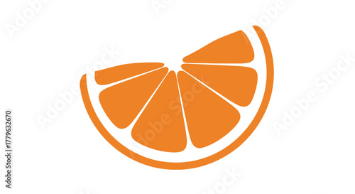 A vibrant orange slice illustration showing a citrus fruit segment