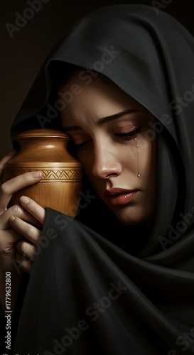 Eternal Farewell: A Moment Of Quiet Grief And Sacred Remembrance