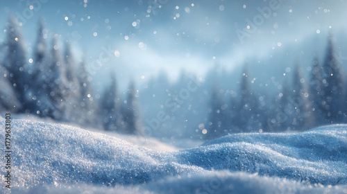 Wallpaper Mural Serene winter landscape with untouched snowdrifts in peaceful forest setting Torontodigital.ca