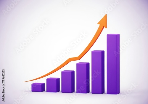 Growth chart rising on white background isolated on white background Free Download Growth chart rising on white background isolated on white background - GFXLoad