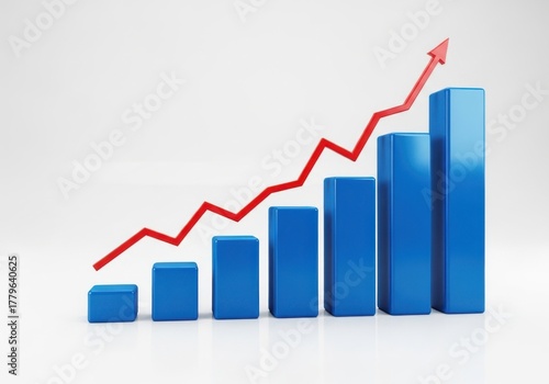Blue bar graph with red line on white background isolated on white background Free Download Blue bar graph with red line on white background isolated on white background - GFXLoad