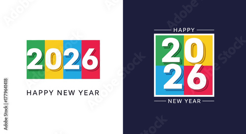 Bright and Festive 2026 Happy New Year Graphic Designs