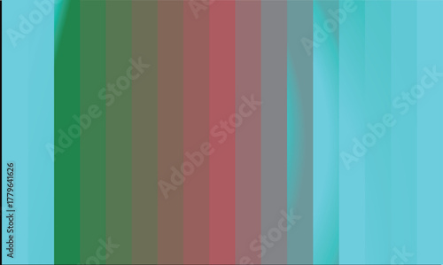 Abstract background with vertical stripes of muted green, red, and blue colors.