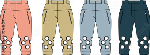 Holey Pants Stylish Trousers with Circular Cutouts for a Unique Look