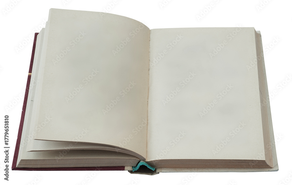 Fototapeta premium Empty Book with Open Pages for Writing