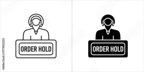 Order hold icon for your design needs