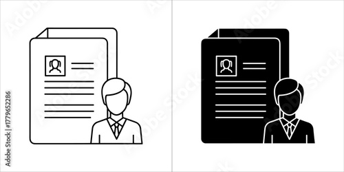 Job application form with a profile