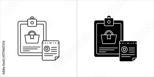 Shopping list with bag