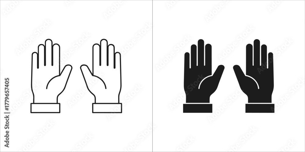 Obraz premium Two hands with open palms