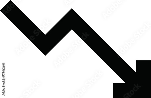 money loss icon Economic Loss icon Line graphics illustration symbol. Price Down icon Multi Style Vector Illustration. Financial crisis, stock market crash, economic recession, and investment loss.