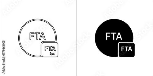 Free trade agreement icon, vector illustration
