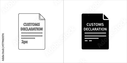 Customs declaration document