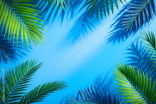 palm leaves background