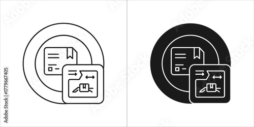 Data transfer icon in vector format