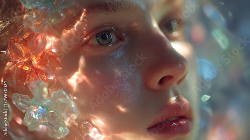 Dreamy gaze through the crystals.