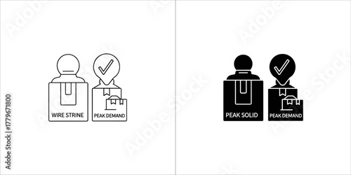 Reliable delivery service icon peak solid delivery