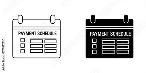 Simple black and white line art icon of a backpack