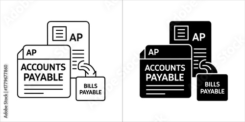 Accounts payable icon in vector format