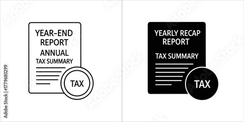 Year end tax report with tax circle