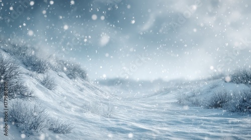 winter wonderland snowfall background image