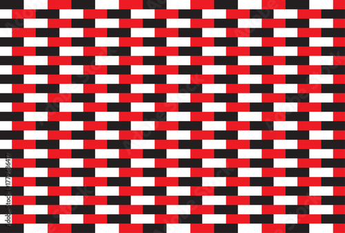 Seamless red and black brick weave pattern background stock illustration-01
