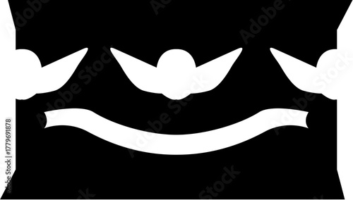 Abstract altar with angel figures — Vector Icon Graphic of spiritual symbolic design