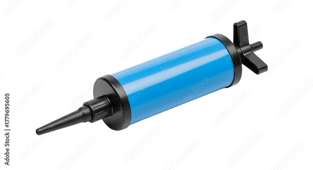 Fototapeta premium Blue and Black Handheld Air Pump graphic isolated on a transparent background