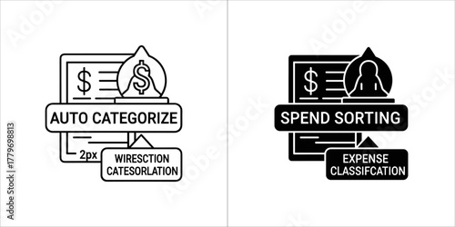 Spend sorting black glyph icon