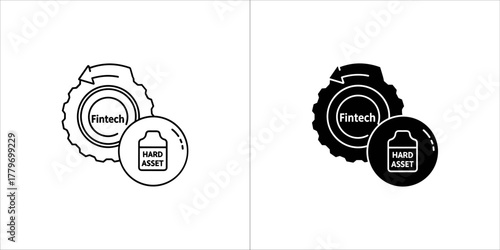 Fixed asset and fintech concept