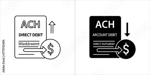 Two icons of a shopping cart with a dollar coin, one outlined and one solid black