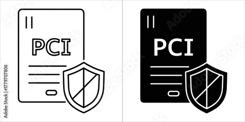 Pci compliance icon for data protection concept