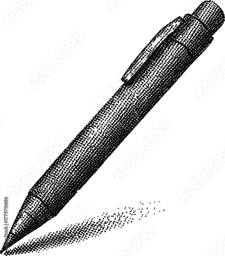 Halftone Pen Illustration