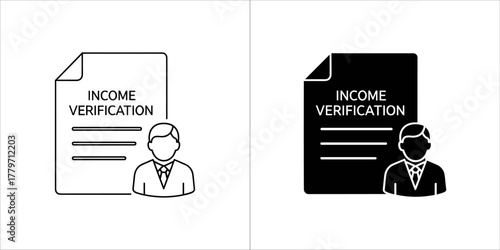 Income verification document with person icon