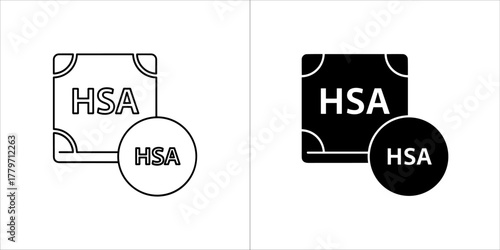 Health savings account icon for web design