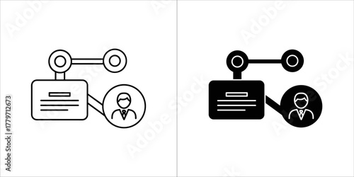Employee id card icon