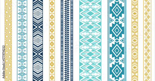 Lace border patterns vector set. Fashion cloth edge ornaments isolated. Lace strips. Ukrainian folk patterns. Card decorative bands. Delicate tapes. Craft elements.