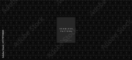 Intricate Dark Seamless Woven Geometric Abstract Pattern Grid