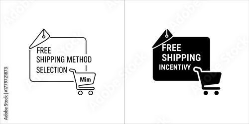 Free shipping method selection incentive icon