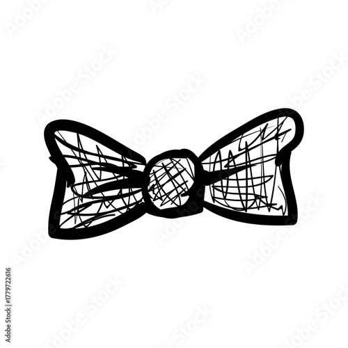 Hand-drawn bow tie illustration A stylish accessory for formal and casual wear occasions