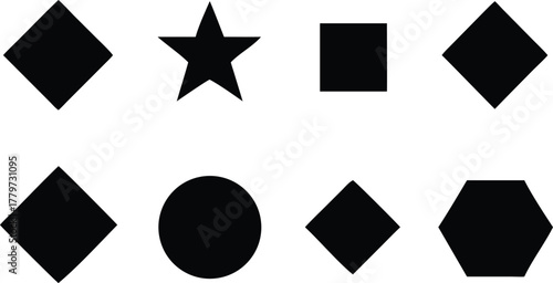 Basic Geometric Shapes Collection Keywords: geometric shapes, square, circle, star, diamond