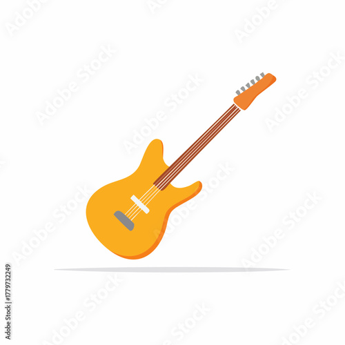 Electric Guitar Illustration Isolated Music Instrument Strings Musical Entertainment