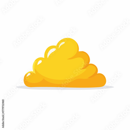 Stylized cartoon gold pile, illustration of treasure stash, vector icon, money heap, nugget