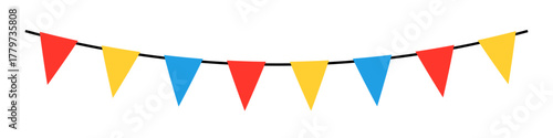 party garland vector. garland flag