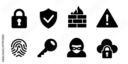 Cyber security icon. online security icon